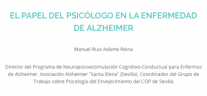 El papel del psicólogo en la enfermedad de Alzheimer