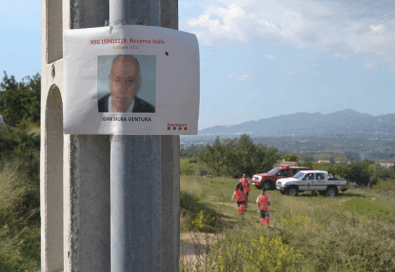 Desaparecido Alzheimer Valls (Tarragona, España).
