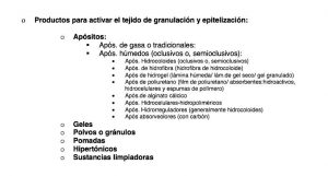Productos en el tratamiento de úlceras por presión (upp) y otras heridas