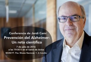 Jordi Cami hablará de Prevención del Alzheimer (jueves 7 de julio)