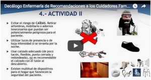 Decálogo Enfermero de Recomendaciones al Cuidador Principal (Vídeo)