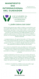 5 de Noviembre, Día Internacional de las Personas Cuidadoras