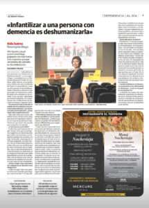 infantilización en el trato a personas con demencia