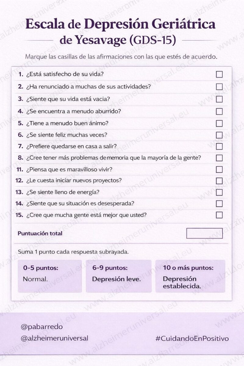 Escala de Depresión Geriátrica de Yesavage: cuando la tristeza no se ve