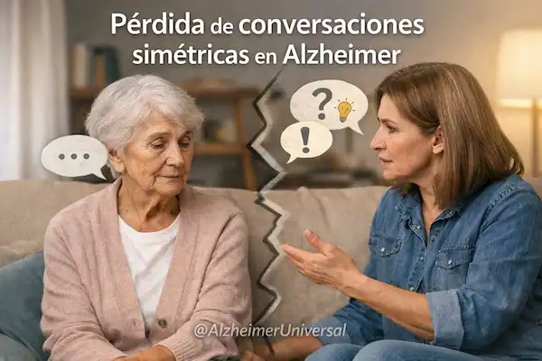 pérdida de conversaciones simétricas en Alzheimer