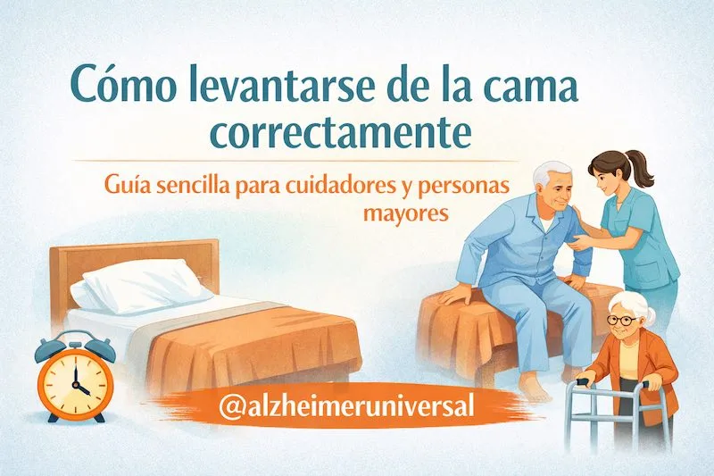 cómo levantarse de la cama correctamente personas mayores cuidadores