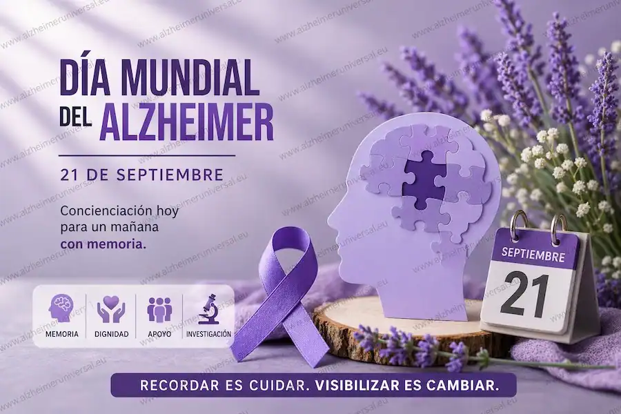 Día Mundial del Alzheimer 21 de septiembre concienciación y apoyo a pacientes y cuidadores