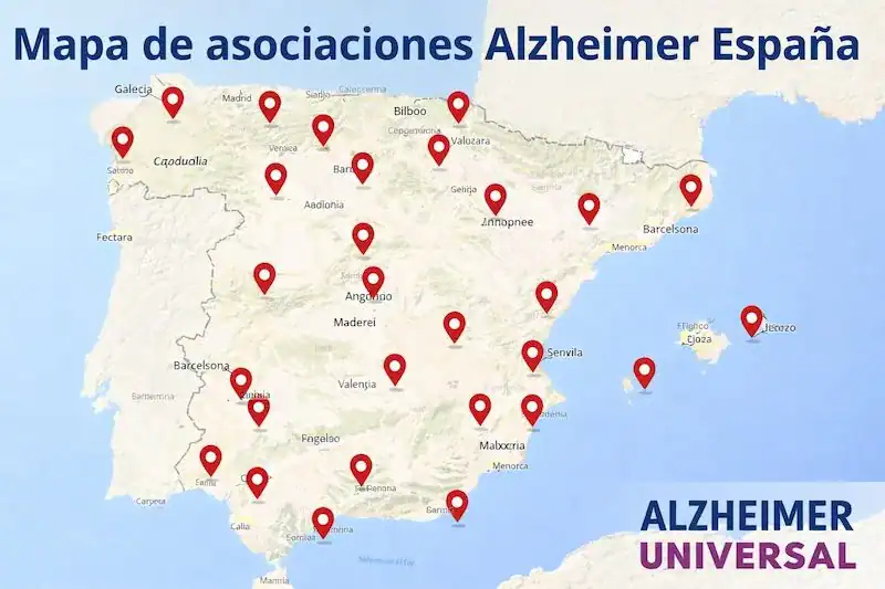 Mapa de Asociaciones Alzheimer Espana