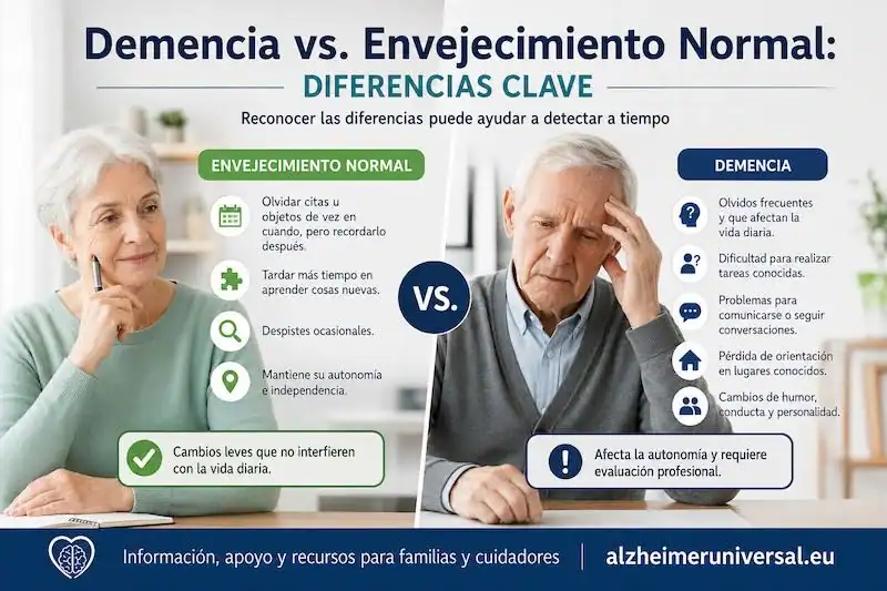 Demencia vs. envejecimiento normal: diferencias clave que todos deberíamos conocer