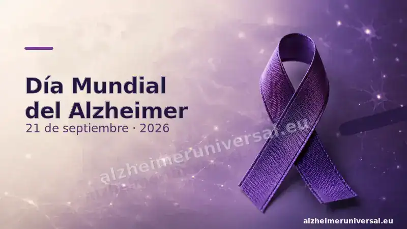 Lazo morado del Día Mundial del Alzheimer 2026, 21 de septiembre