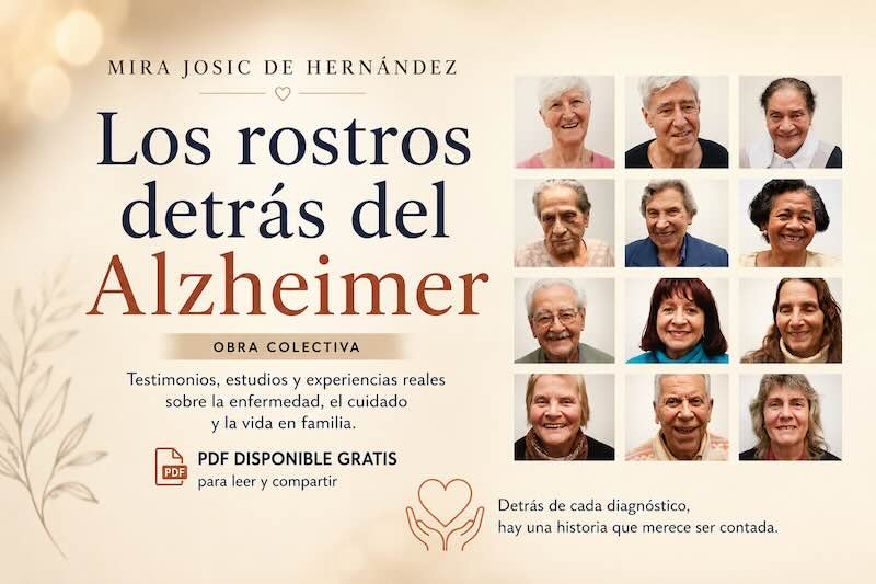 Los rostros detrás del Alzheimer, disponible gratis en PDF para cuidadores, familias y profesionales