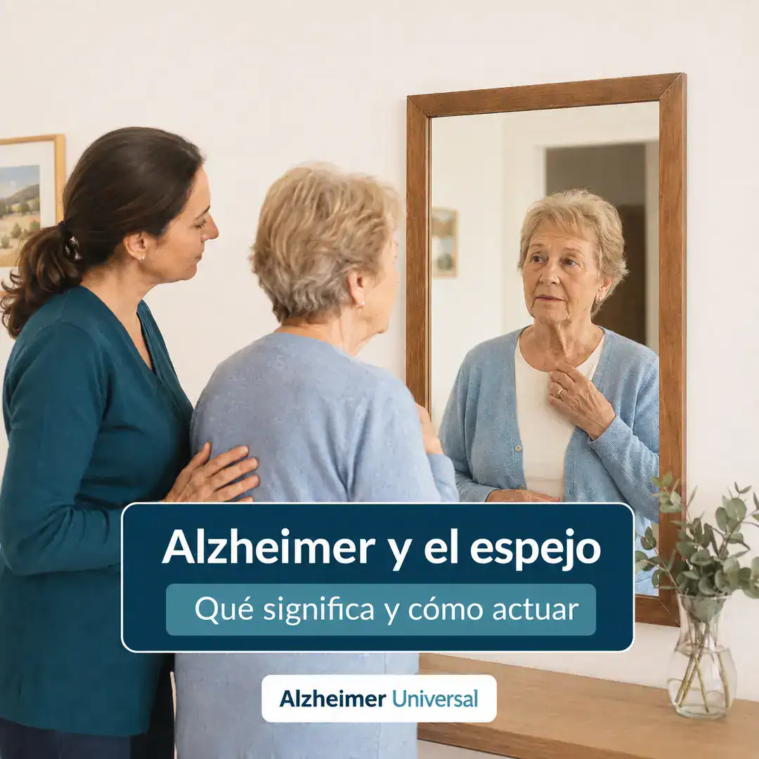 Mi familiar con Alzheimer habla con el espejo: ¿qué significa y cómo actuar?
